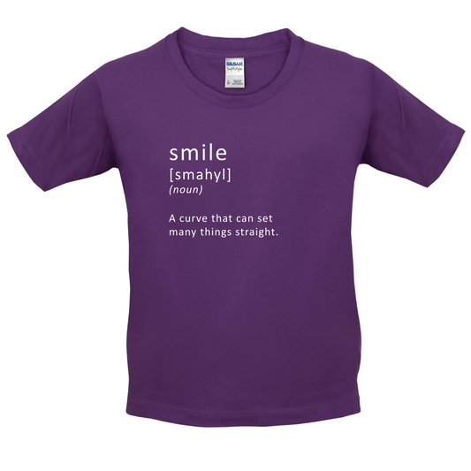 Funny Definition Smile Kids T Shirt
