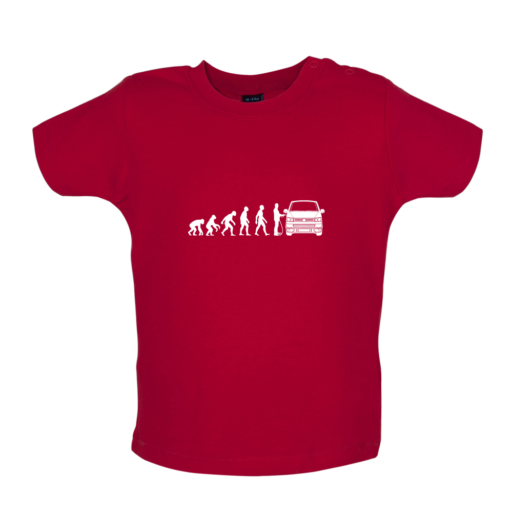 Evolution Of Man T5 Campervan Baby T Shirt
