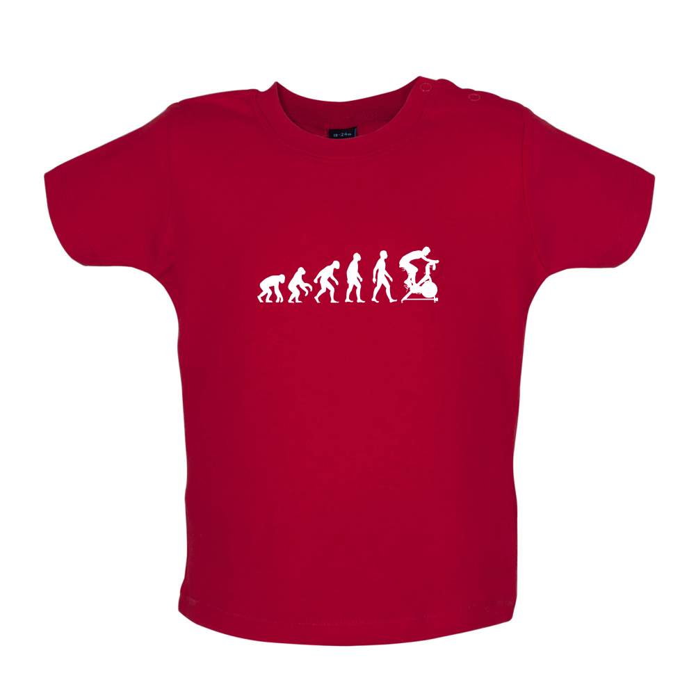 Evolution Of Man Spin Baby T Shirt