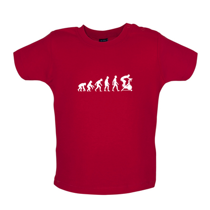 Evolution Of Man Spin Baby T Shirt