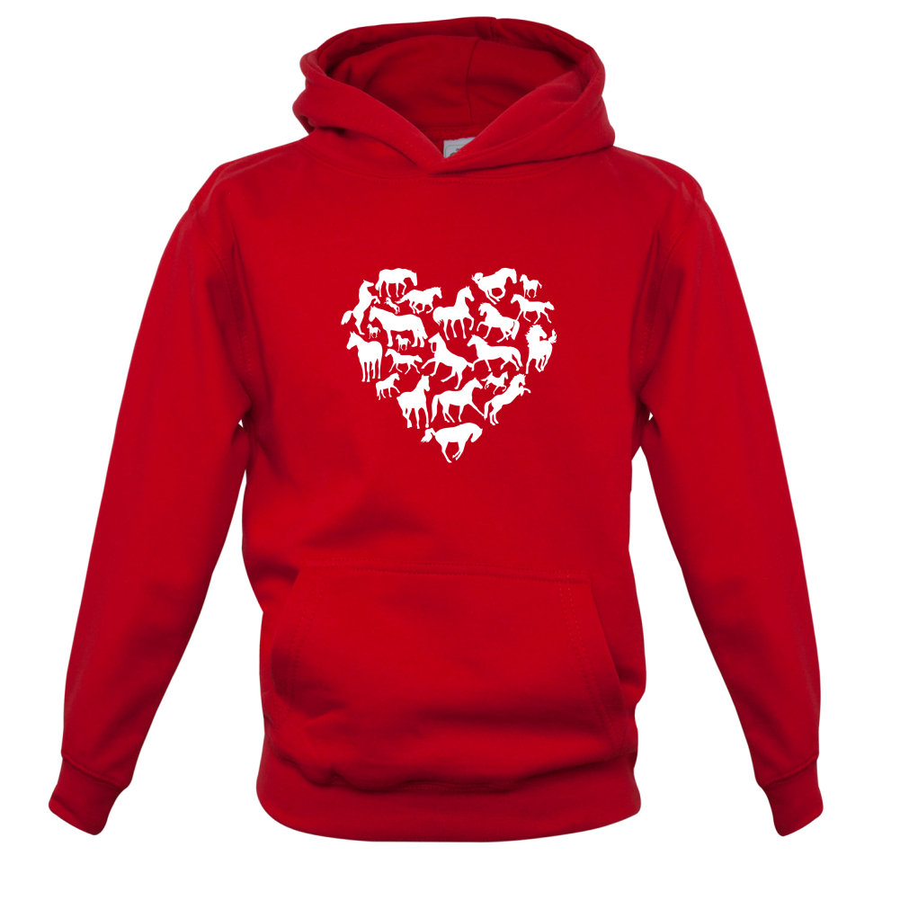 Love Heart Horse Kids T Shirt