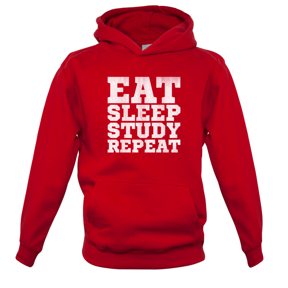 Eat Sleep Study Repeat Kids T Shirt