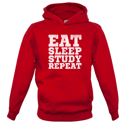 Eat Sleep Study Repeat Kids T Shirt