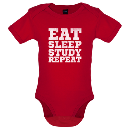 Eat Sleep Study Repeat Baby T Shirt