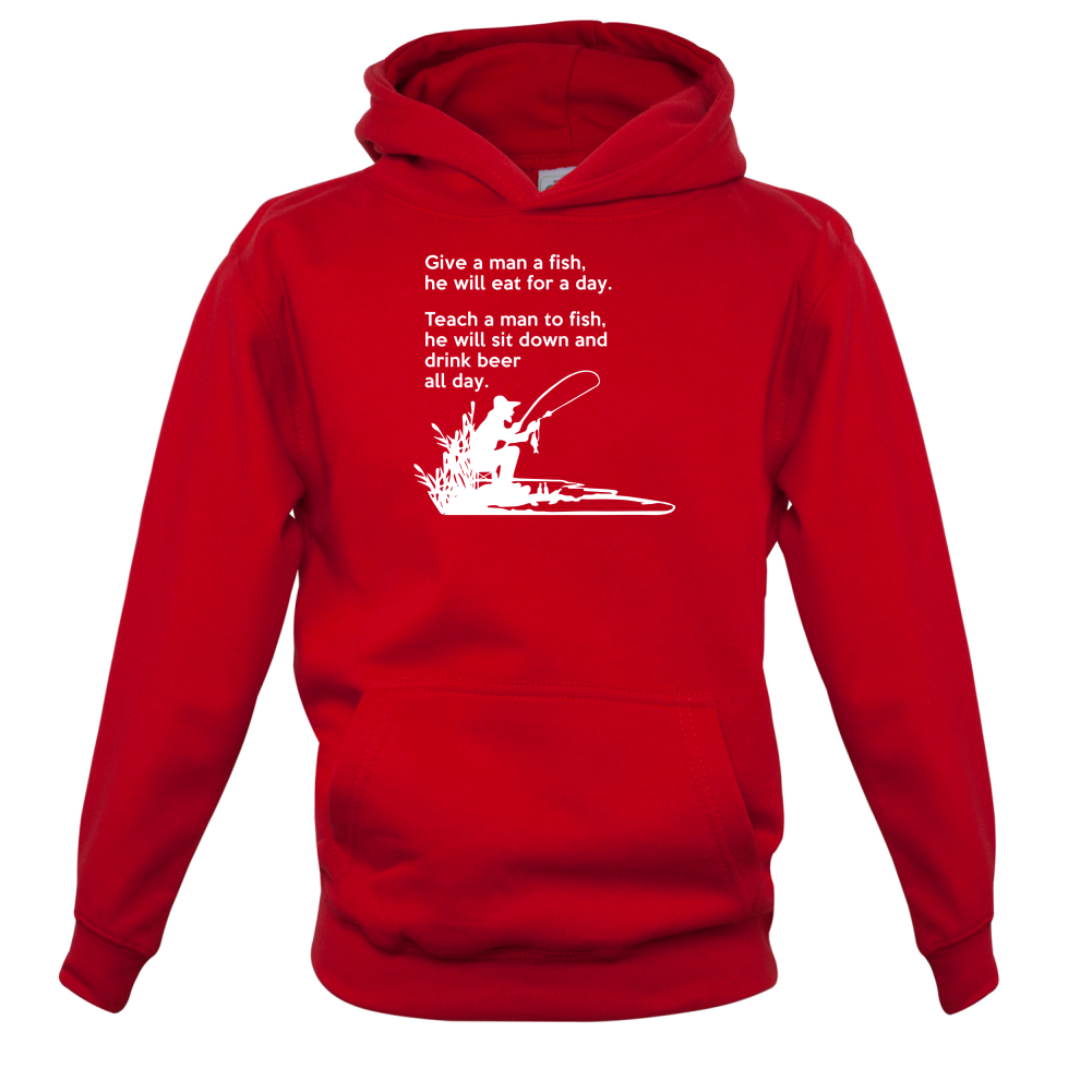 Fishing - He'll Drink Beer All Day Kids T Shirt