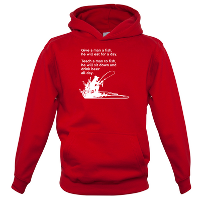 Fishing - He'll Drink Beer All Day Kids T Shirt