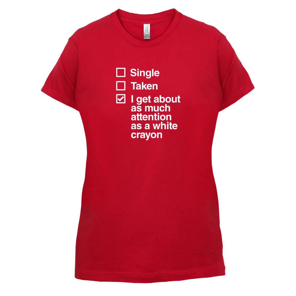 Single Taken White Crayon T Shirt