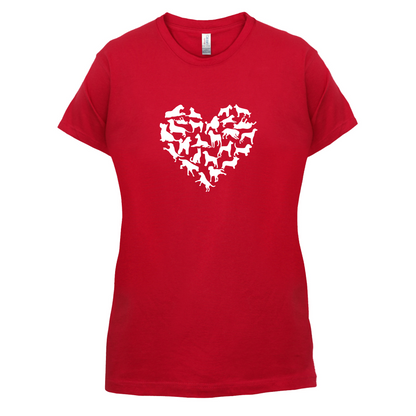 Love Heart Dogs T Shirt