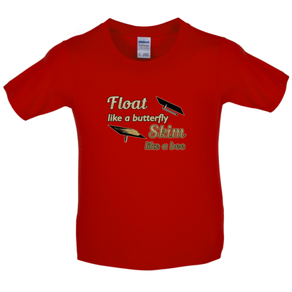 Float Like A Butterfly Skim Like A Bee Kids T Shirt