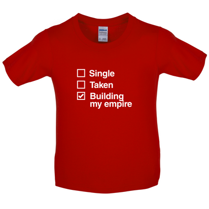 Single Taken Building Empire Kids T Shirt