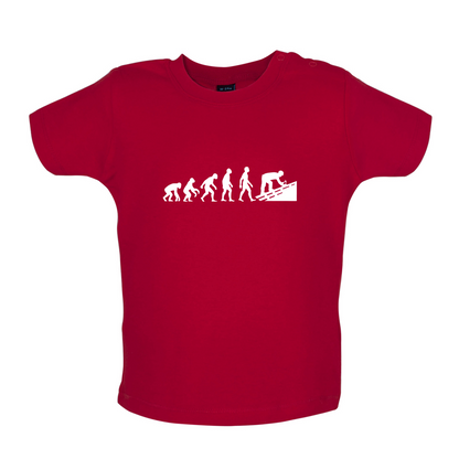 Evolution Of Man Roofer Baby T Shirt