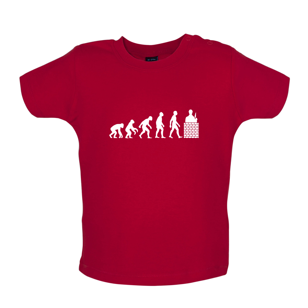 Evolution Of Man Brick Layer Baby T Shirt
