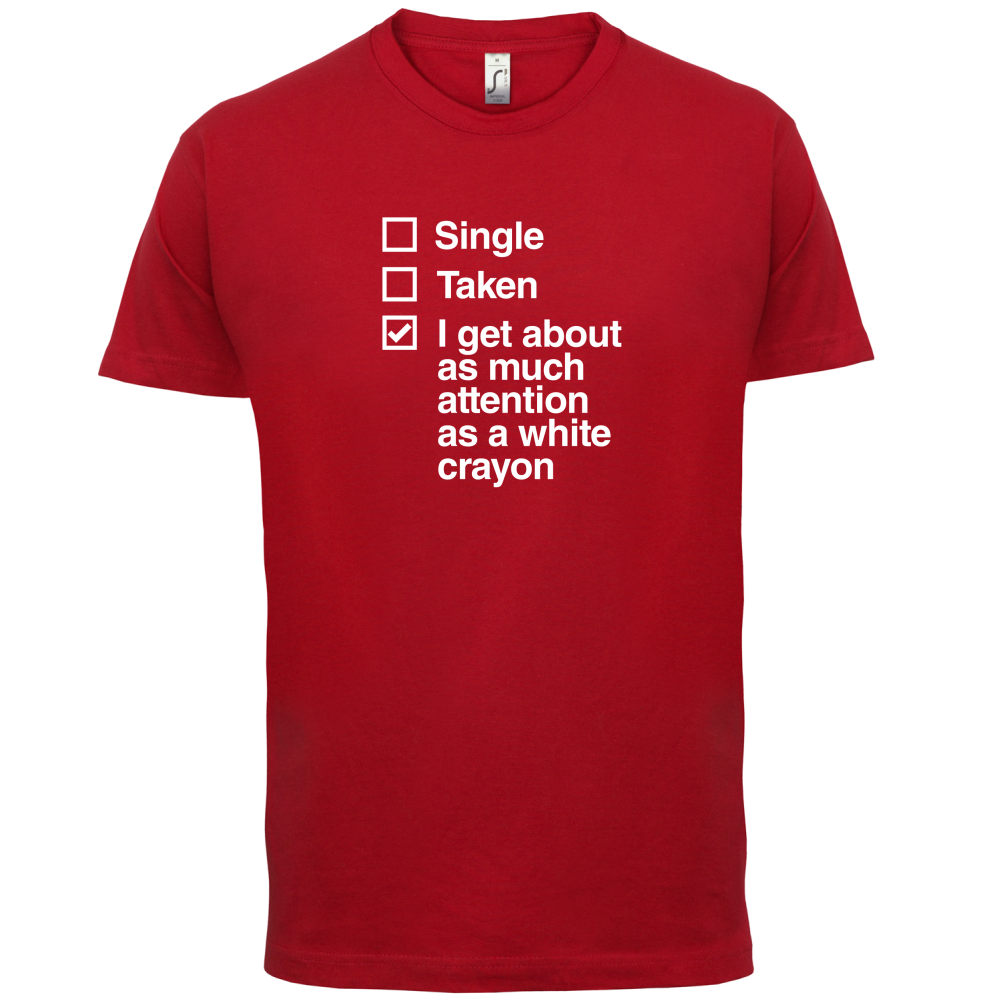 Single Taken White Crayon T Shirt