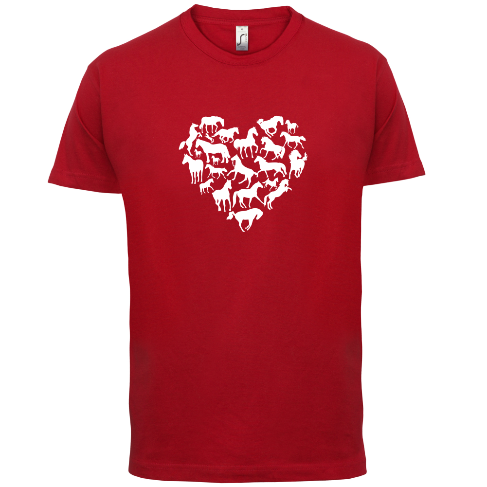 Love Heart Horse T Shirt