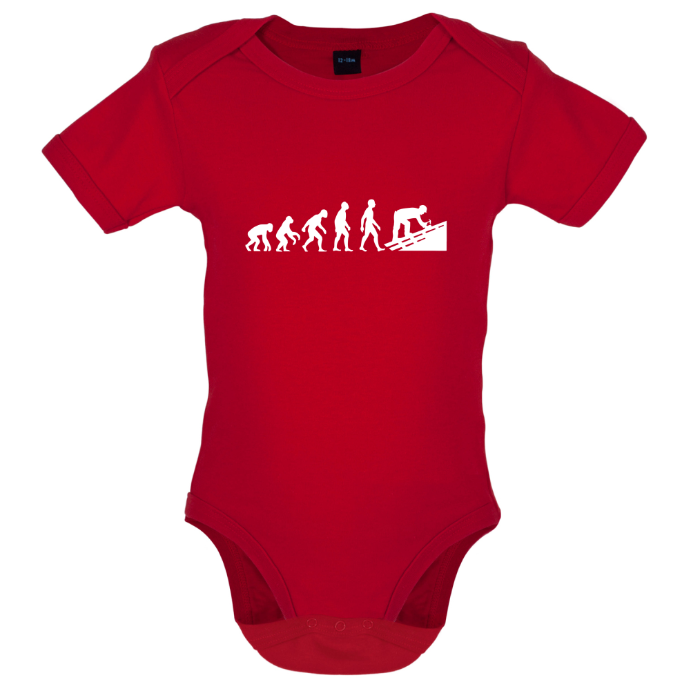 Evolution Of Man Roofer Baby T Shirt
