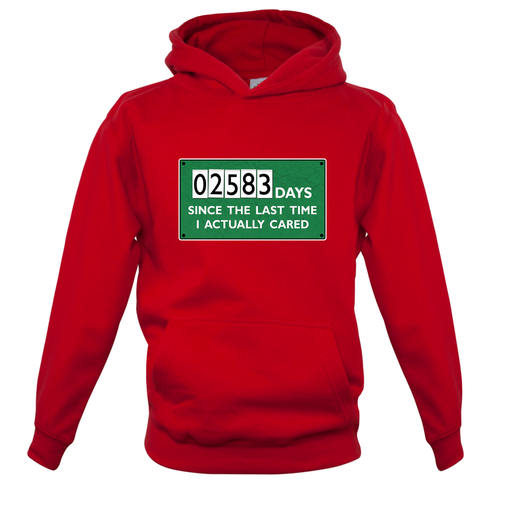 2583 Days Since I Cared Kids T Shirt