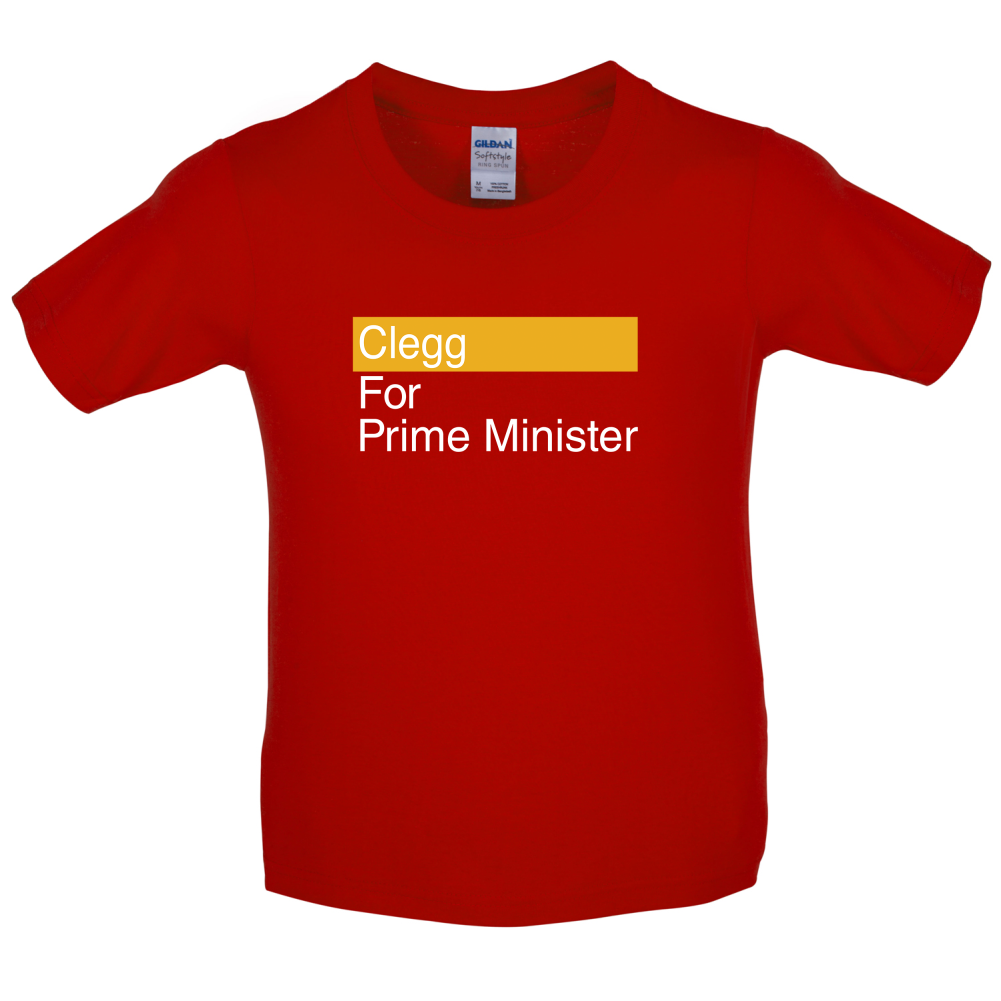Clegg for Prime Minister Kids T Shirt