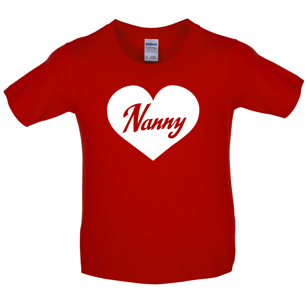 Heart Nanny Kids T Shirt