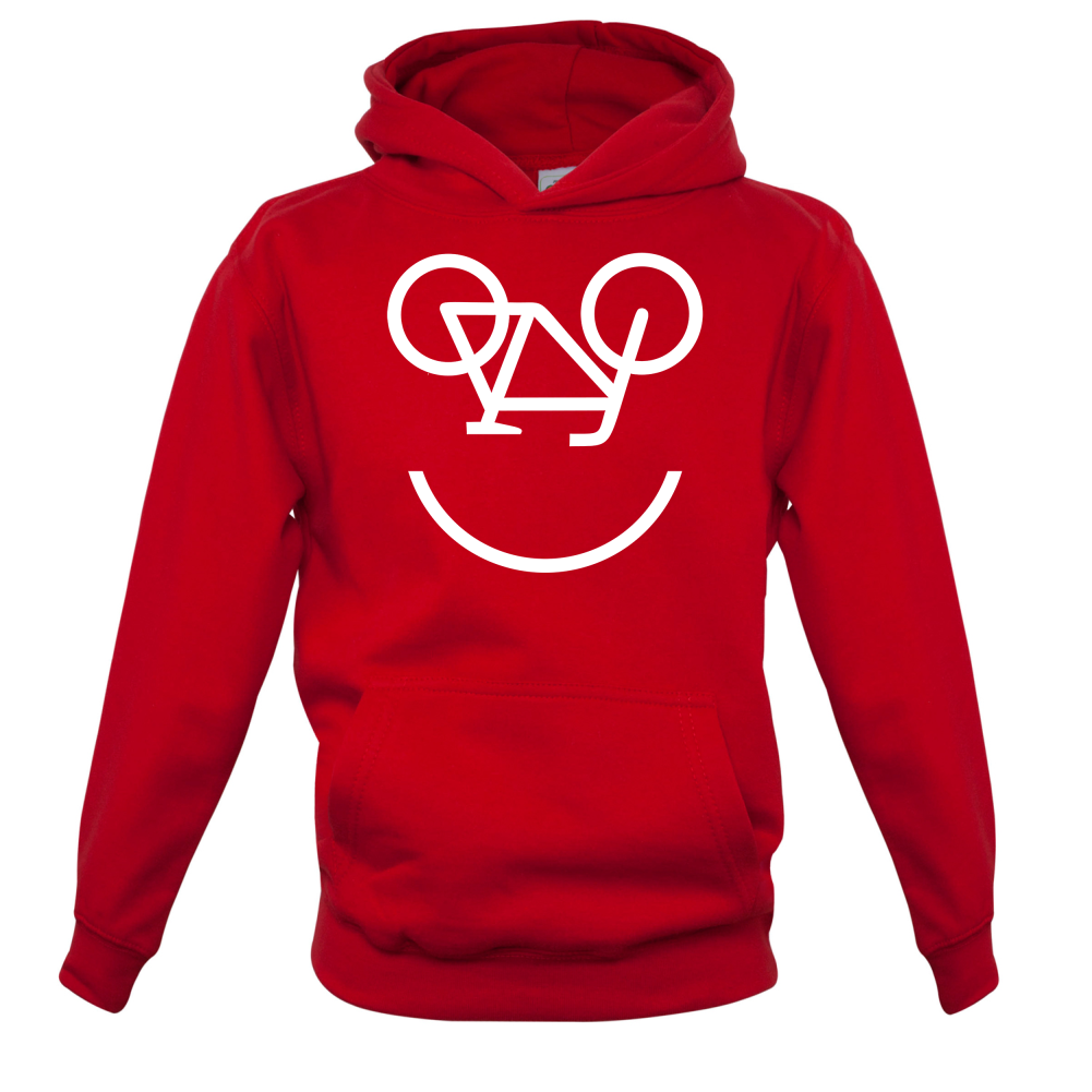 Bicycle Smiley Face Kids T Shirt