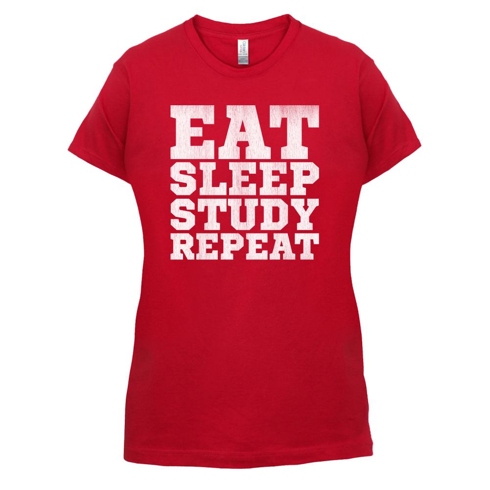 Eat Sleep Study Repeat T Shirt