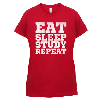 Eat Sleep Study Repeat T Shirt