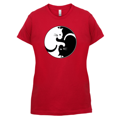 Yin Yang Cat T Shirt