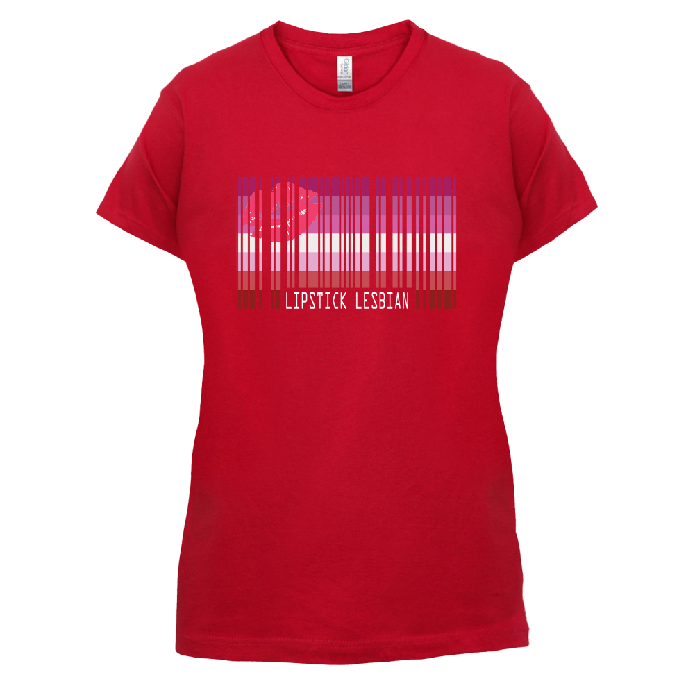 LGBT Barcode Flags - Lipstick Lesbian T Shirt