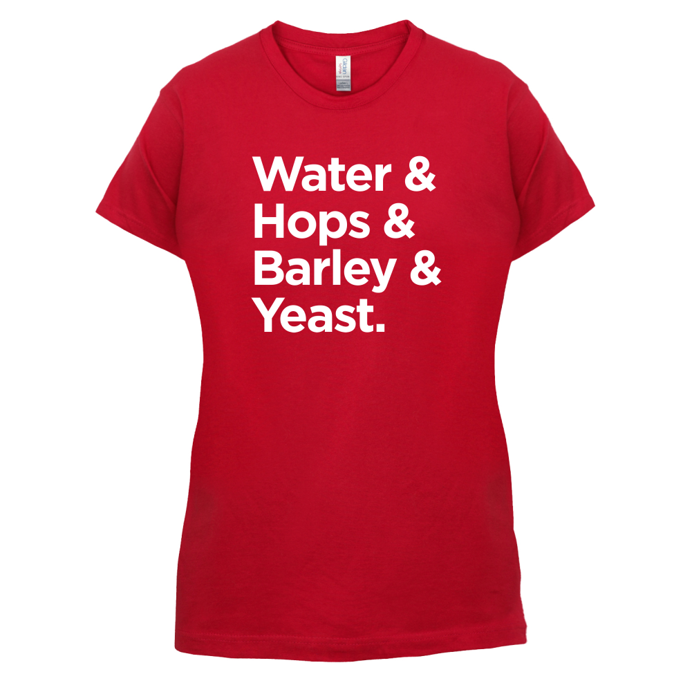 Watrer & Hops & Barley & Yeast T Shirt