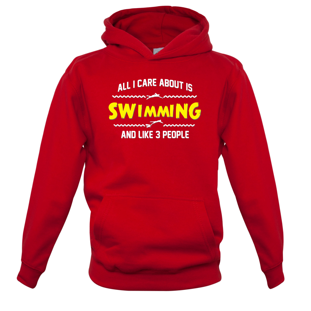 All I Care About Is Swimming Kids T Shirt