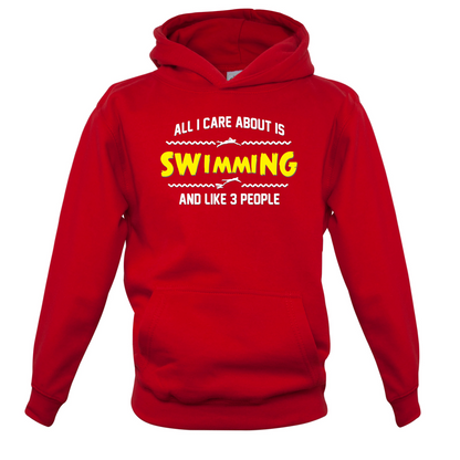 All I Care About Is Swimming Kids T Shirt