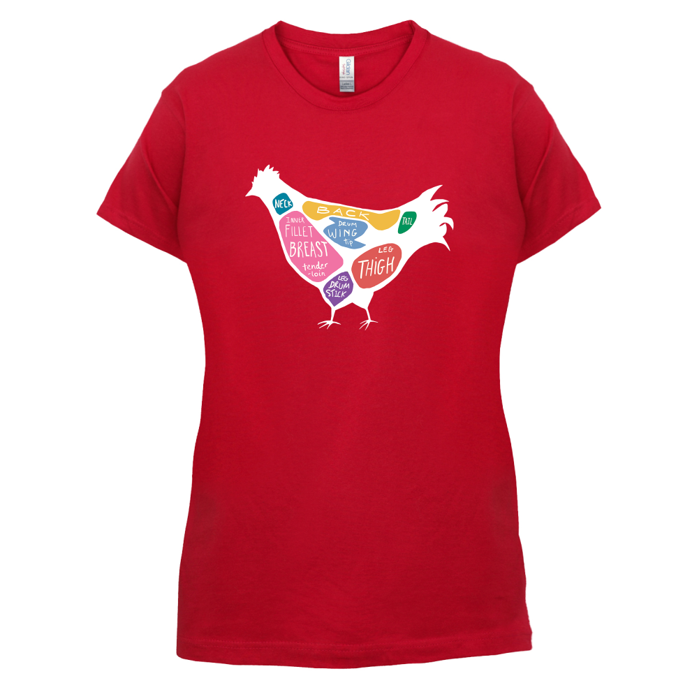 Butcher Chicken Diagram T Shirt