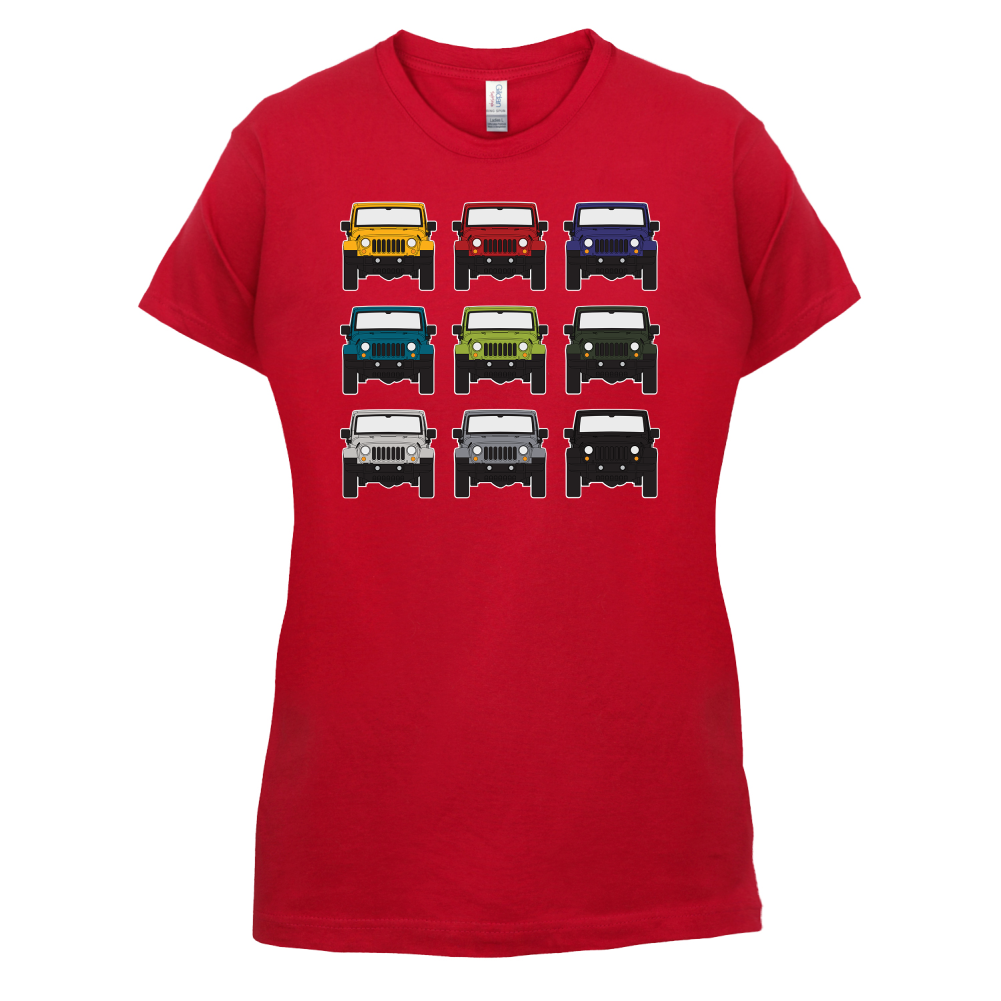 JW 9 Colour Car Grid T Shirt