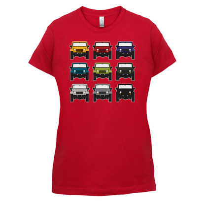 JW 9 Colour Car Grid T Shirt