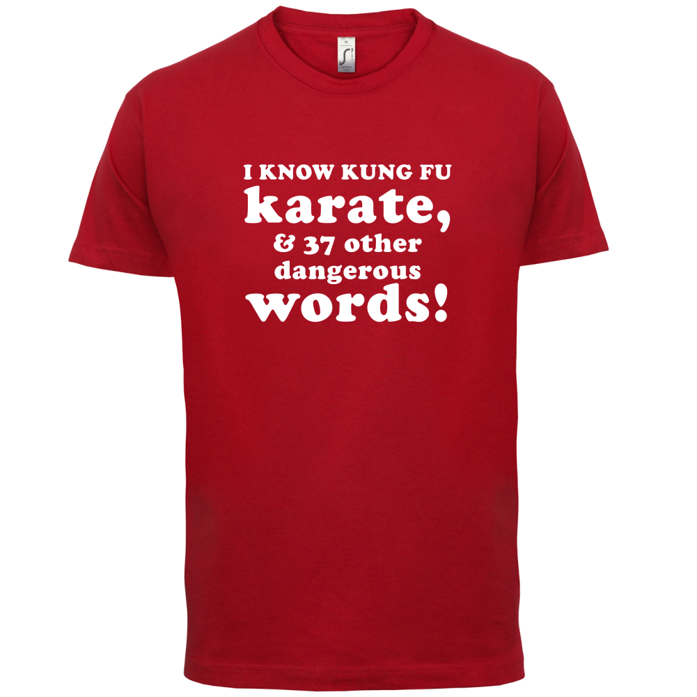 I Know Karate And 37 Other Dangerous Words T Shirt