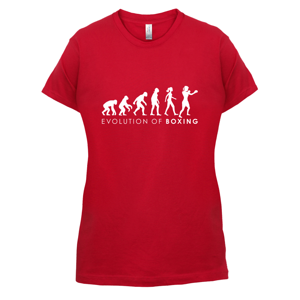 Evolution Of Woman Boxing T Shirt