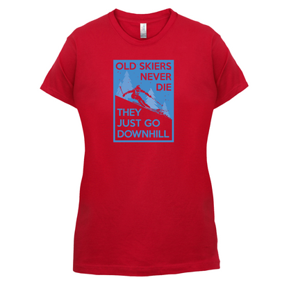 Skiers Go Downhill T Shirt