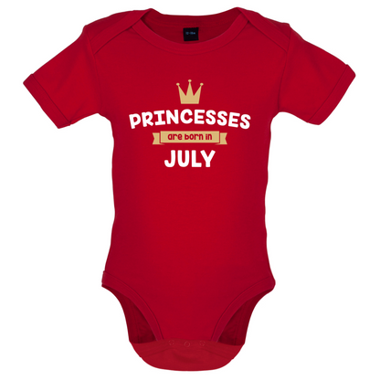 Princesses Are Born In July Baby T Shirt