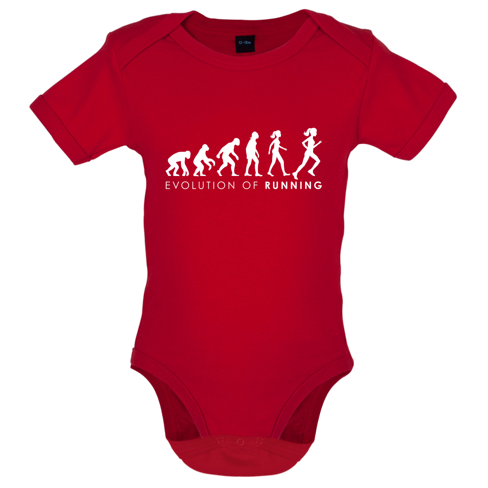 Evolution Of Woman Running Baby T Shirt