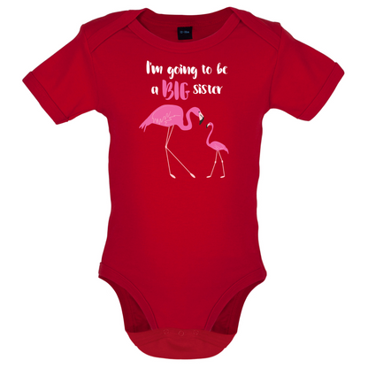 Big Sister Flamingo  Baby T Shirt