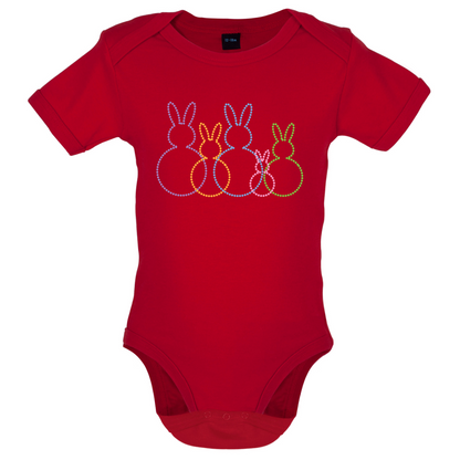 Bunny Family Outline Baby T Shirt