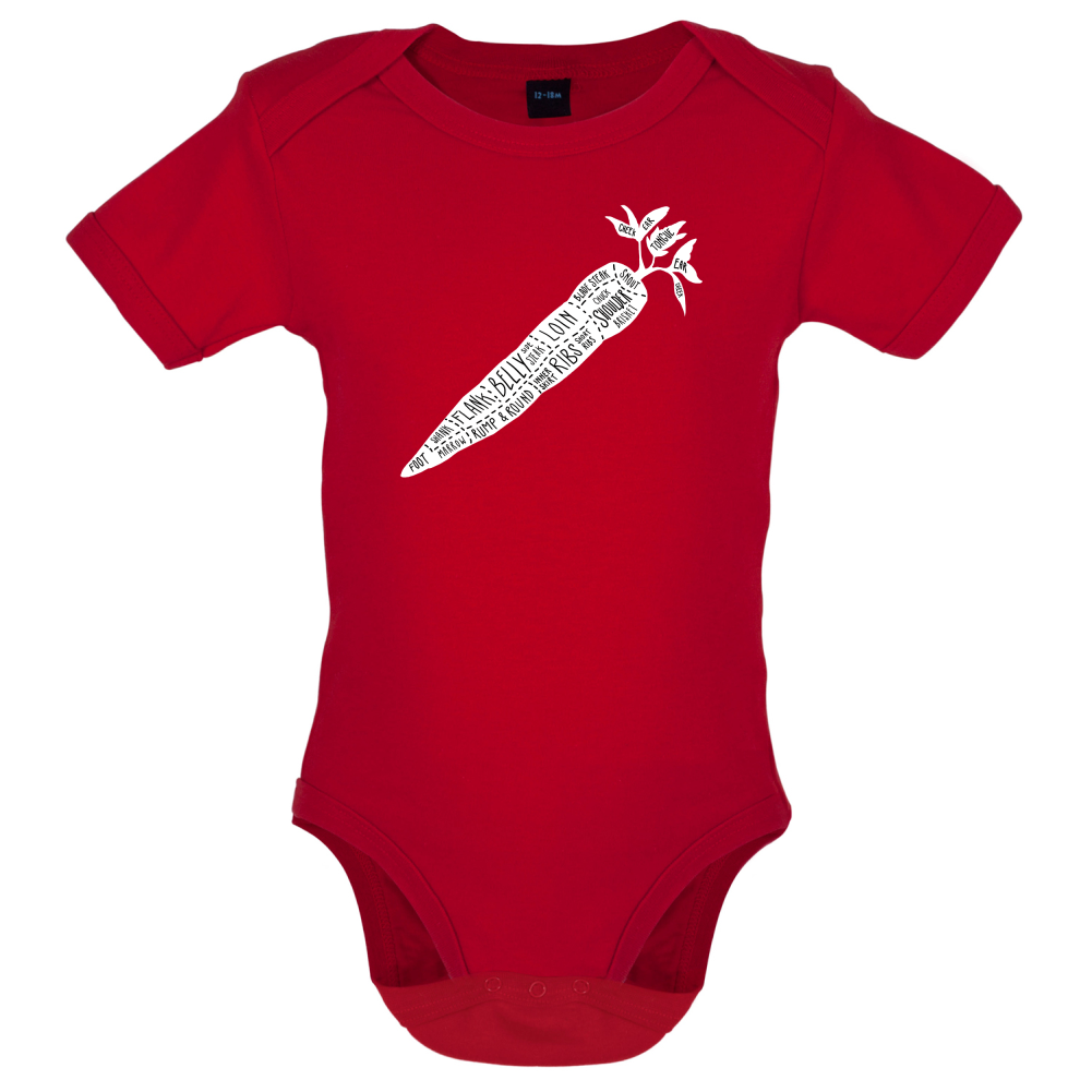 Butcher Carrot Diagram Baby T Shirt