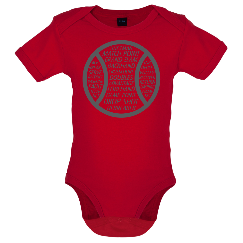 Tennis Word Ball Baby T Shirt