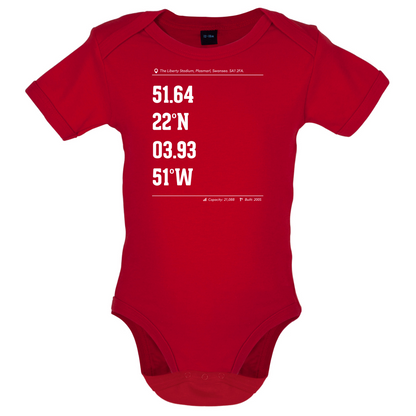 Stadium Coordinates Swansea Baby T Shirt