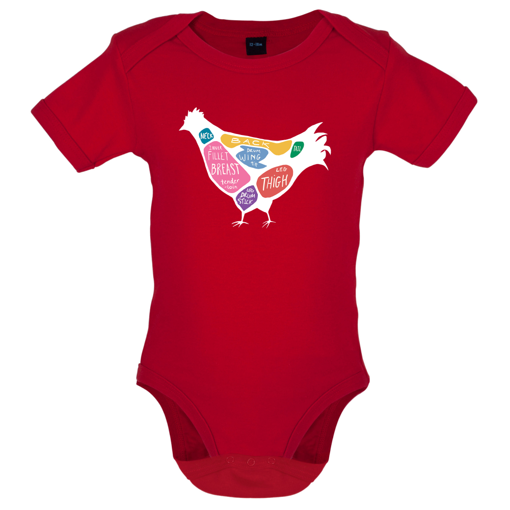 Butcher Chicken Diagram Baby T Shirt