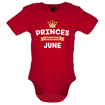 Princes Are Born In June Baby T Shirt