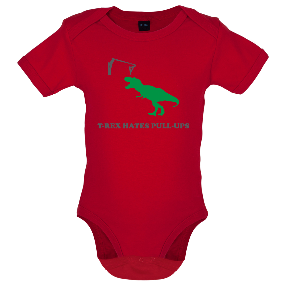 T-Rex Hates Pull-Ups Baby T Shirt