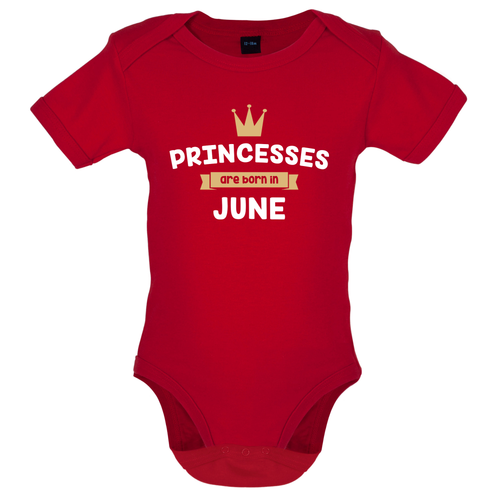 Princesses Are Born In June Baby T Shirt
