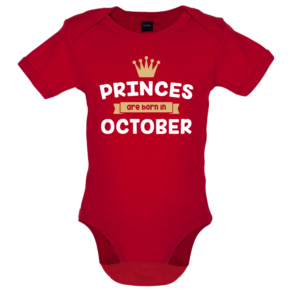 Princes Are Born In October Baby T Shirt