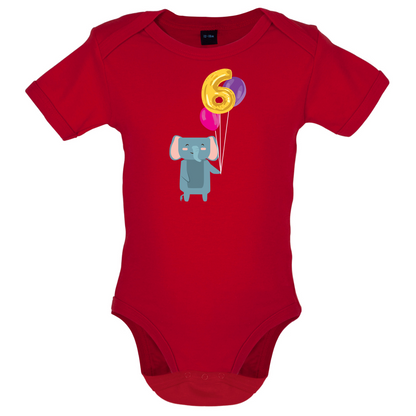 6th Birthday Elephant Baby T Shirt