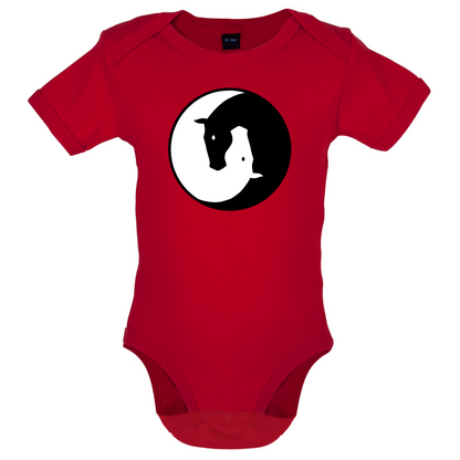 Yin Yang Horses Baby T Shirt